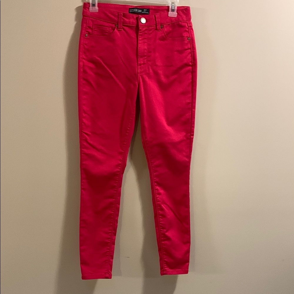 Design Lab Lord & Taylor Bold Red-pink Jeans